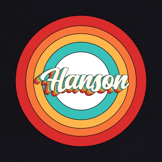 Hanson Name Shirt Vintage Hanson Circle by Nikkyta